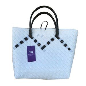 Misenka Handicraft Philippine Bayong Pearl White Midnight Black Classic Two Tone